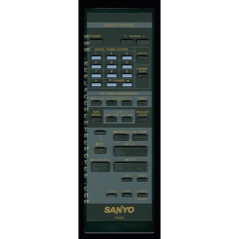 Sanyo IR9250 VCR Remote Control