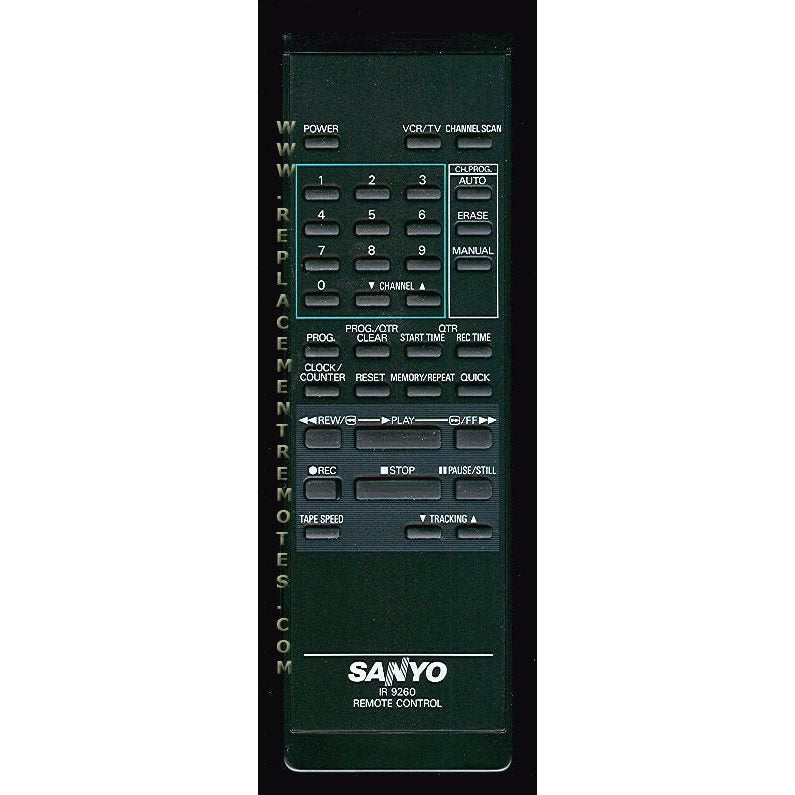 Sanyo IR9260 VCR Remote Control