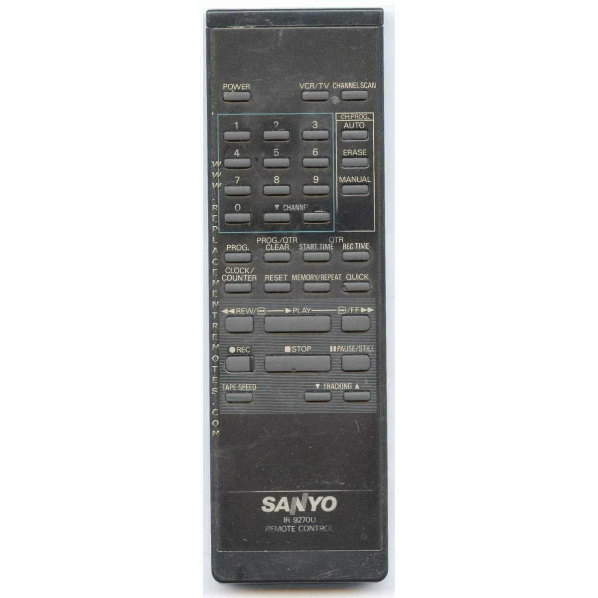 Sanyo IR9270U VCR Remote Control