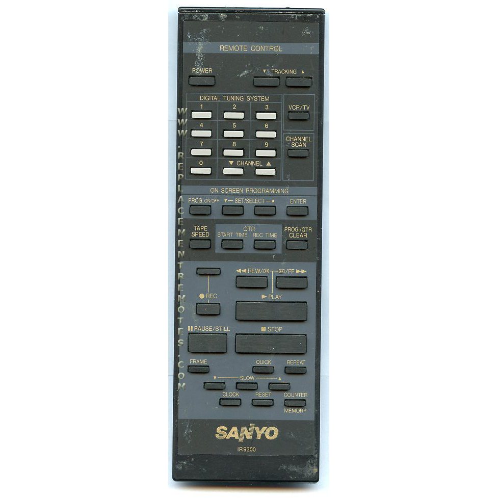 Sanyo IR9300 VCR Remote Control