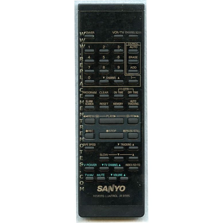 Sanyo IR9385 VCR Remote Control