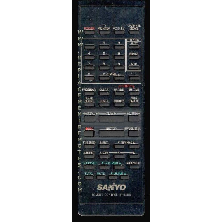 Sanyo IR9406 VCR Remote Control