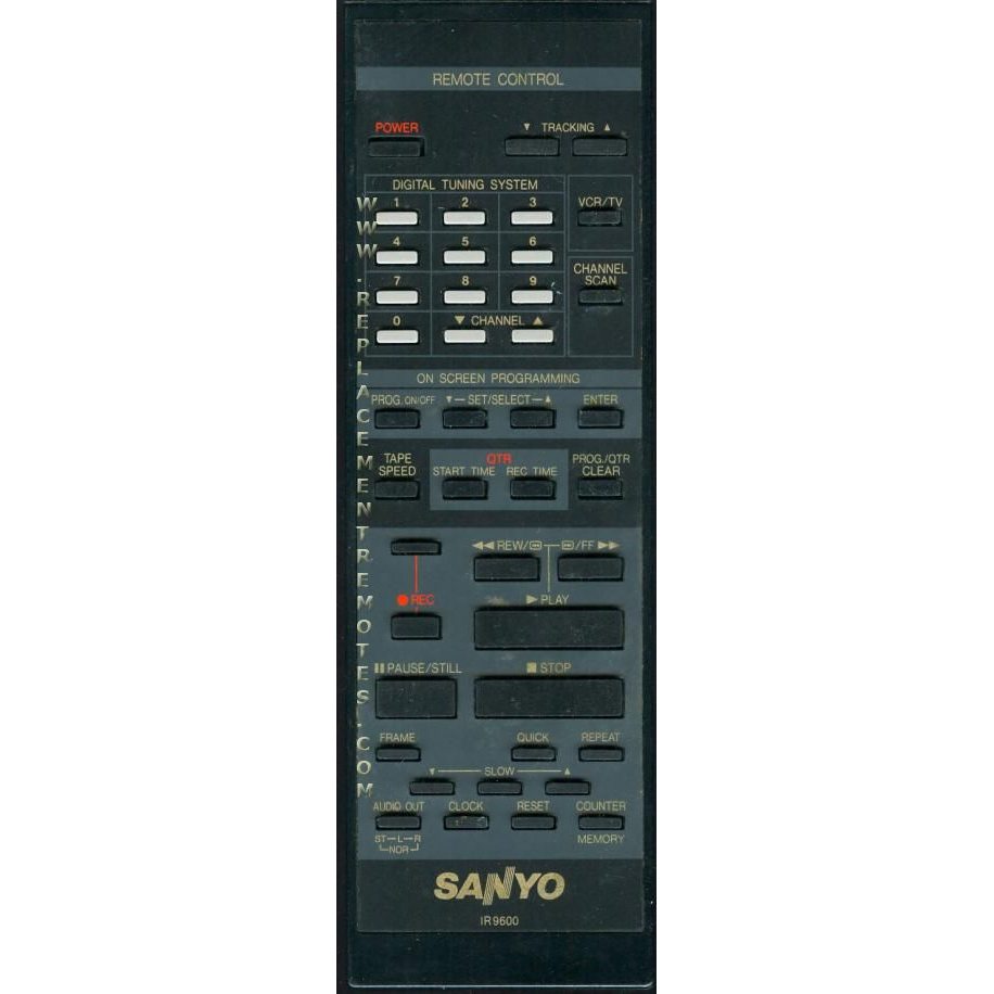 Sanyo IR9600 VCR Remote Control