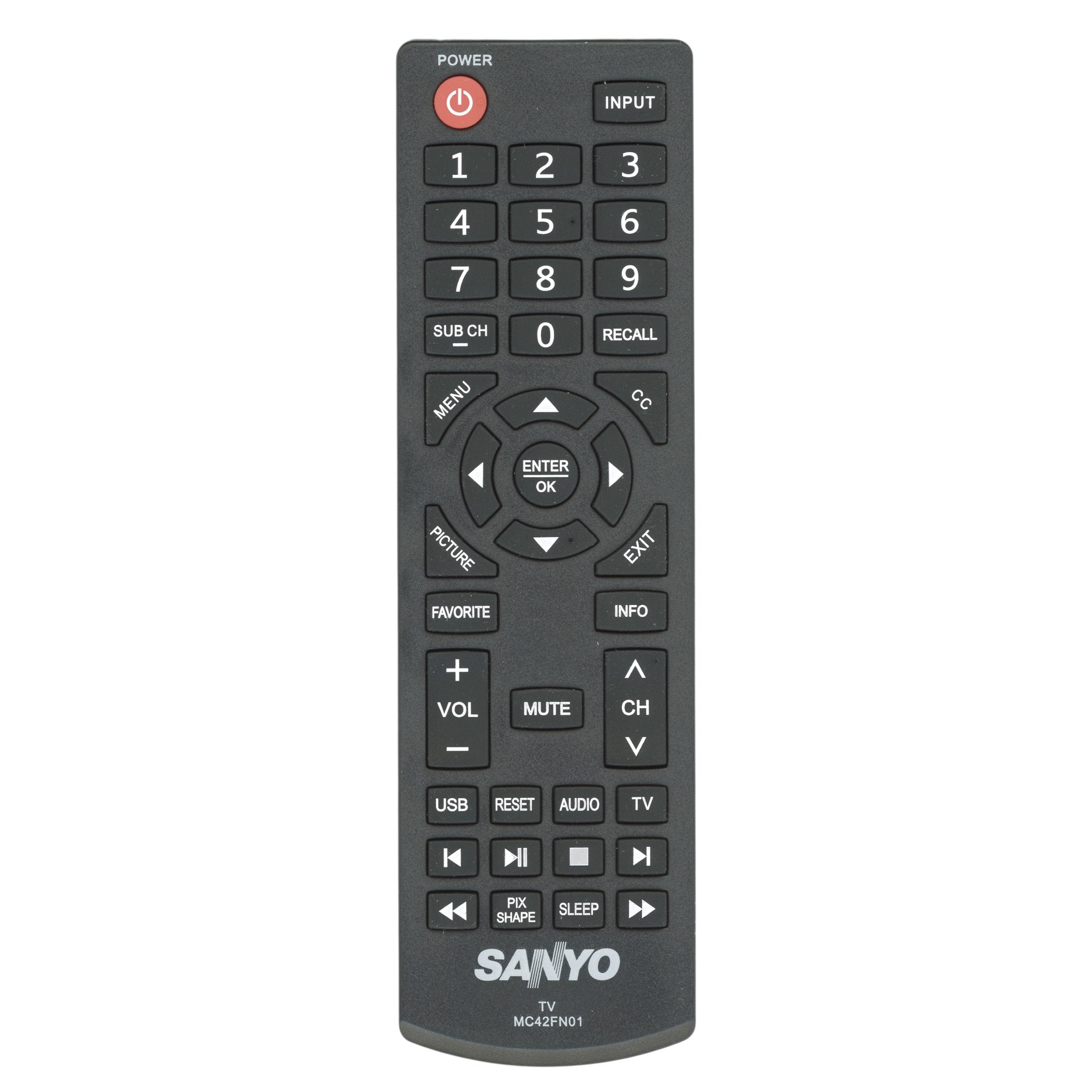 Sanyo MC42FN01 TV Remote Control