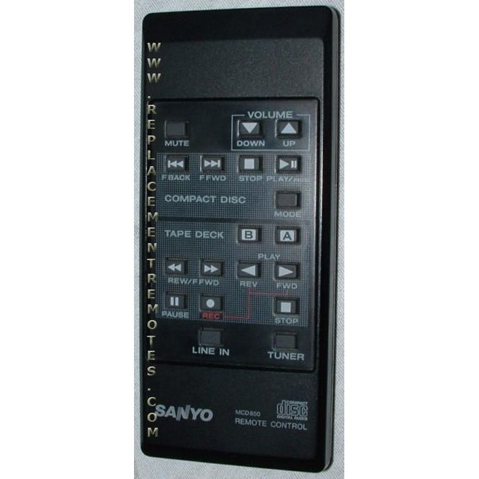 Sanyo MCD850 Audio Remote Control