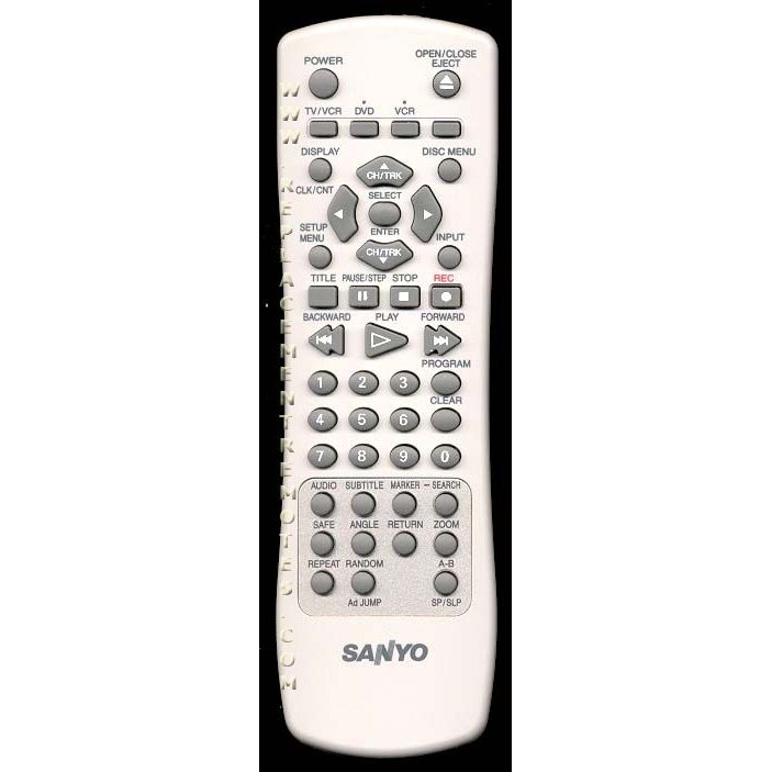 Sanyo N108A DVD/VCR Remote Control