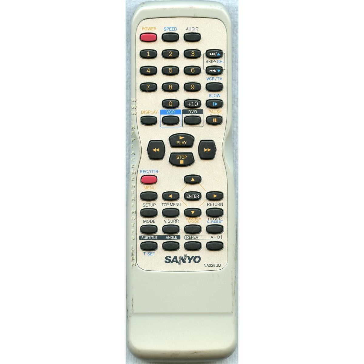 Sanyo NA228UD DVD/VCR Remote Control