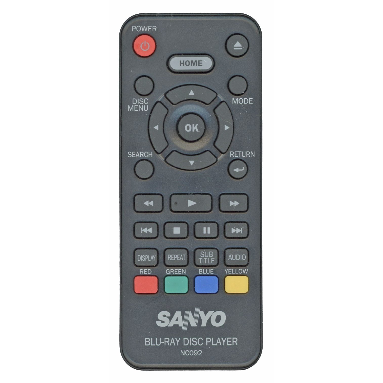 Sanyo NC092 Blu-ray Remote Control