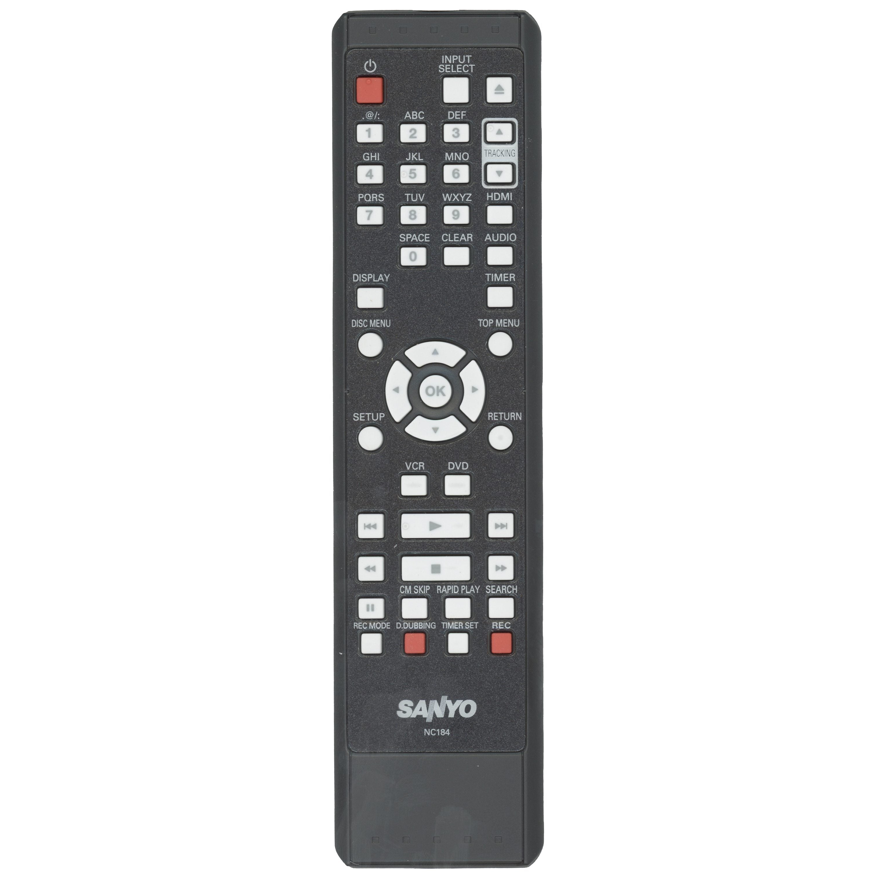 Sanyo NC184UH DVD/VCR Remote Control