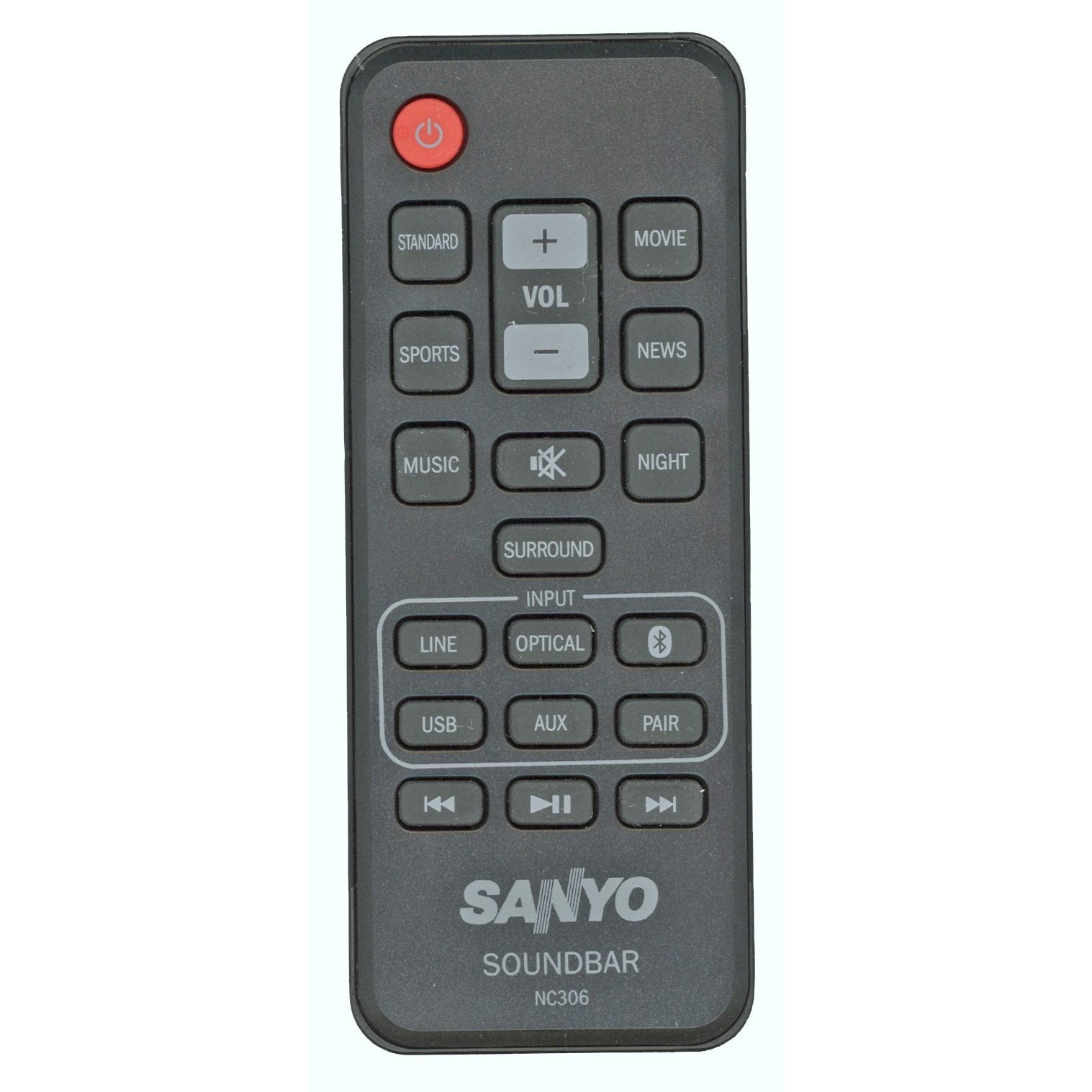 Sanyo NC306 Sound Bar Remote Control