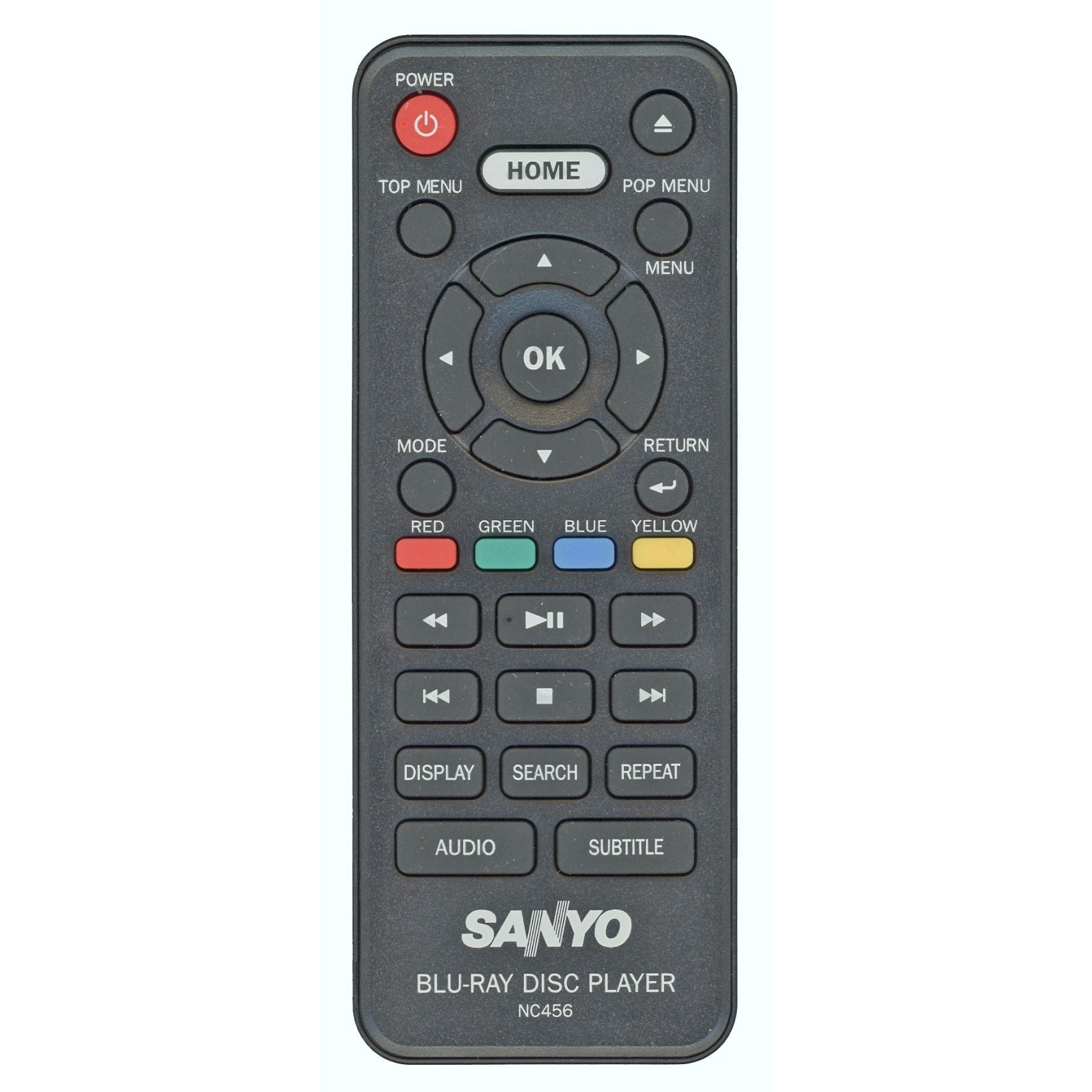 Sanyo NC456 Smart Blu-ray Remote Control