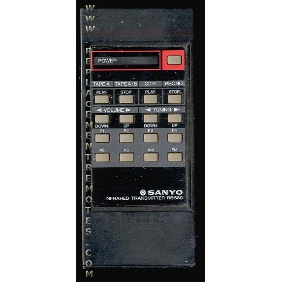 Sanyo RB580 Audio Remote Control