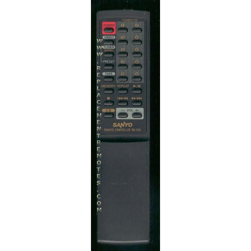 Sanyo RBD10 Audio Remote Control