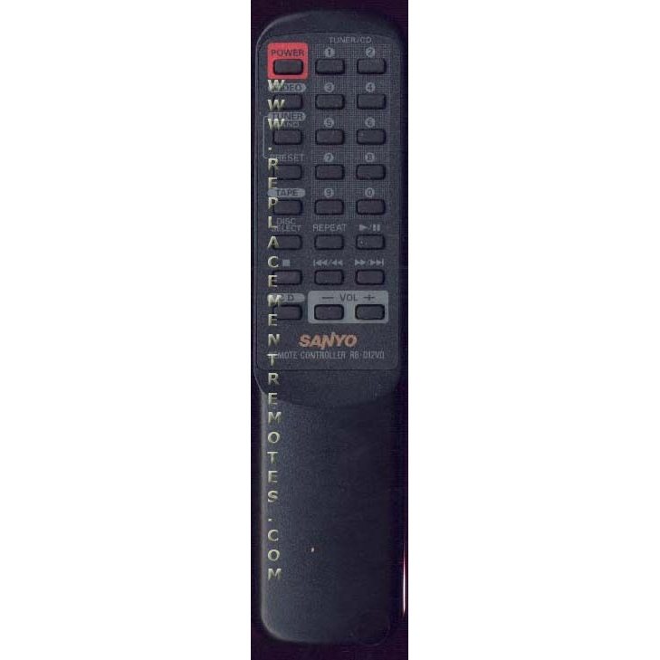 Sanyo RBD12VD Audio Remote Control