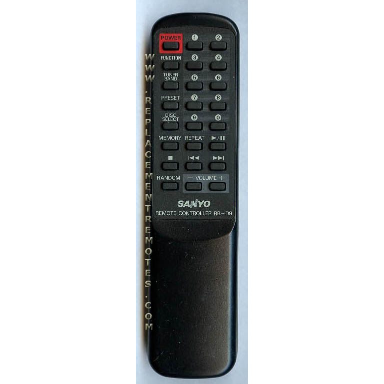 Sanyo RBD9 Audio Remote Control