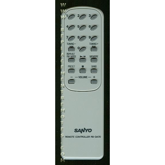 Sanyo RBDA70 Audio Remote Control