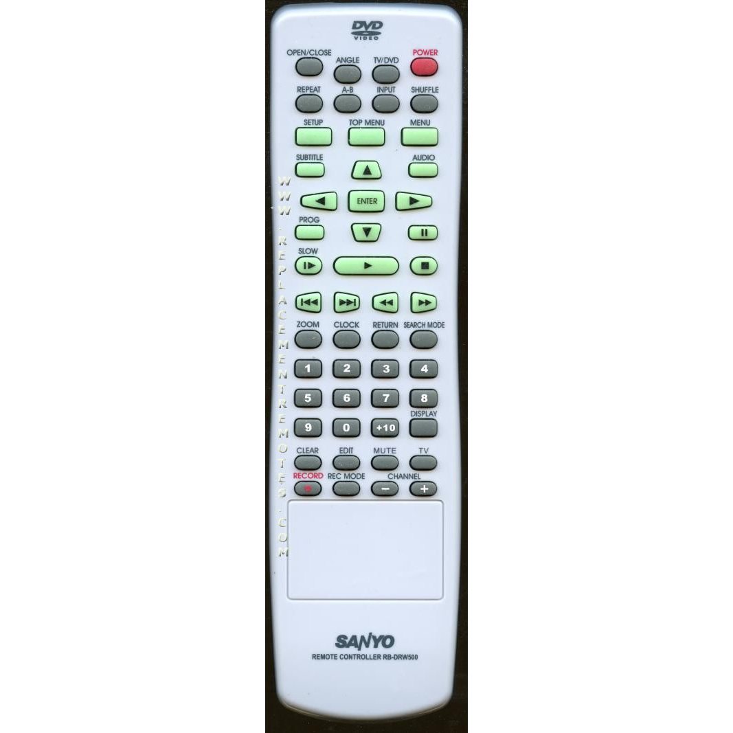 Sanyo RBDRW500 DVD Remote Control