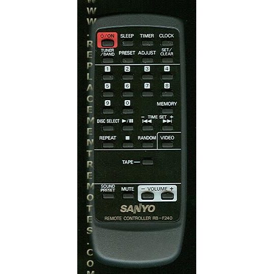 Sanyo RBF240 Audio Remote Control