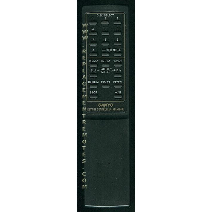 Sanyo RBM2403 Audio Remote Control