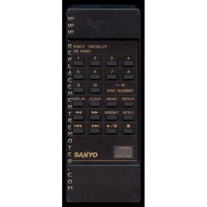 Sanyo RBM980 CD Remote Control