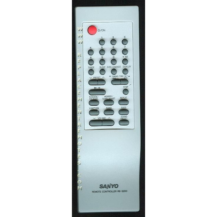 Sanyo RBS200 Audio Remote Control