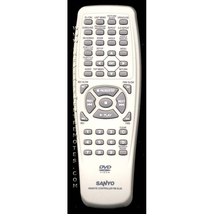 Sanyo RBSL25 DVD Remote Control