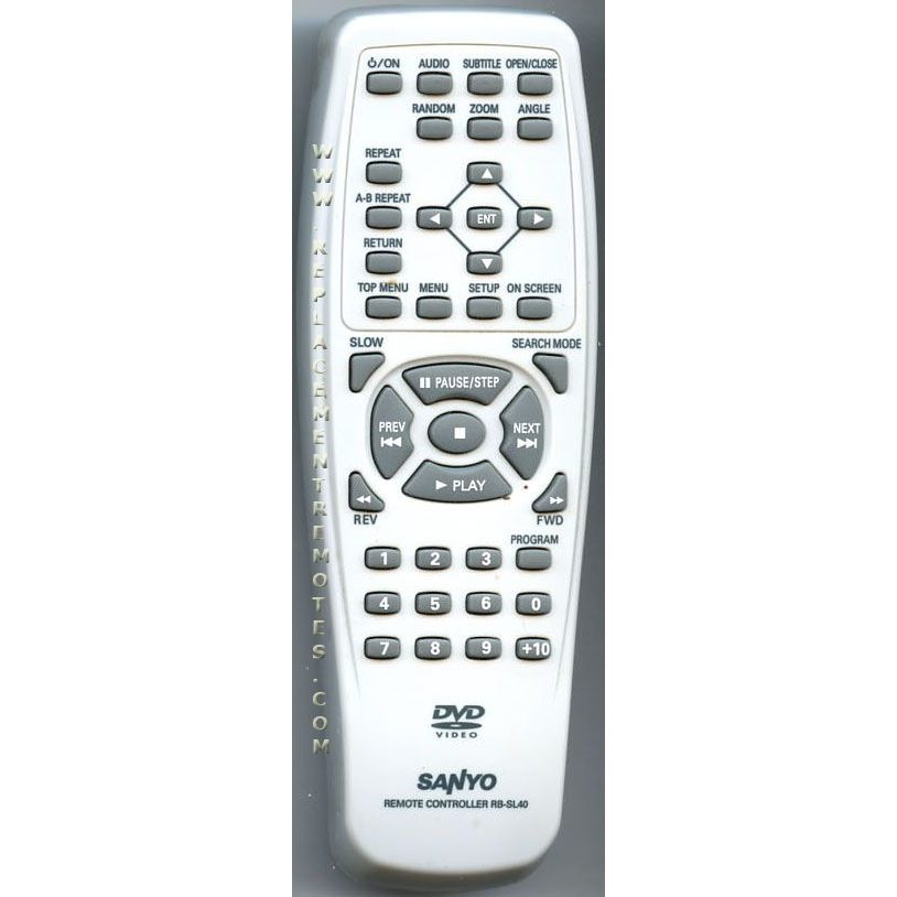 Sanyo RBSL40 DVD Remote Control