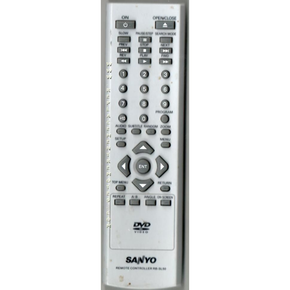 Sanyo RBSL50 DVD Remote Control