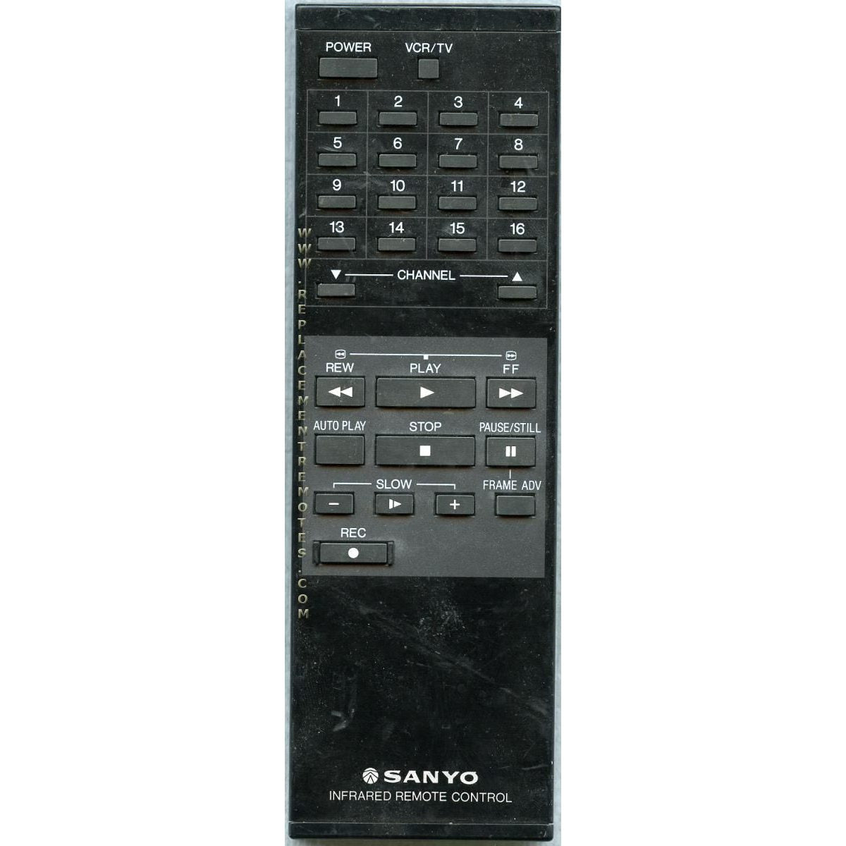 Sanyo RCNN207 VCR Remote Control