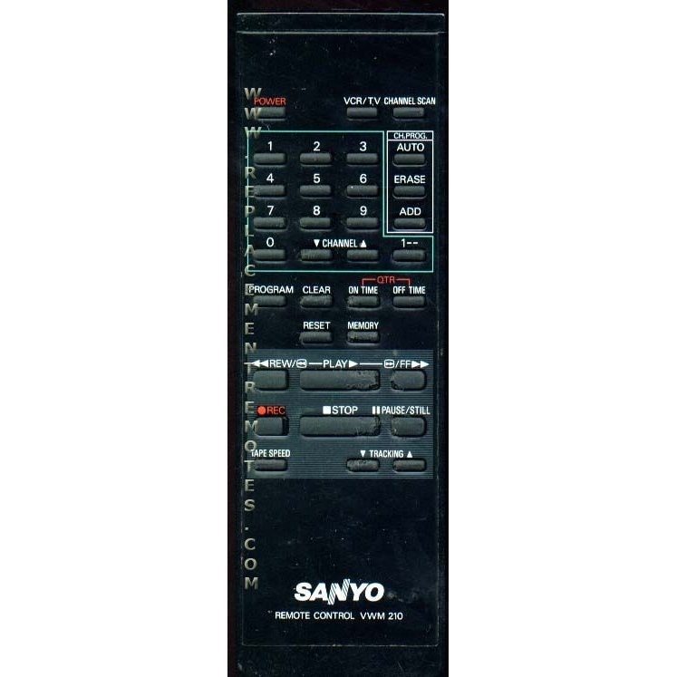 Sanyo VWM210 VCR Remote Control