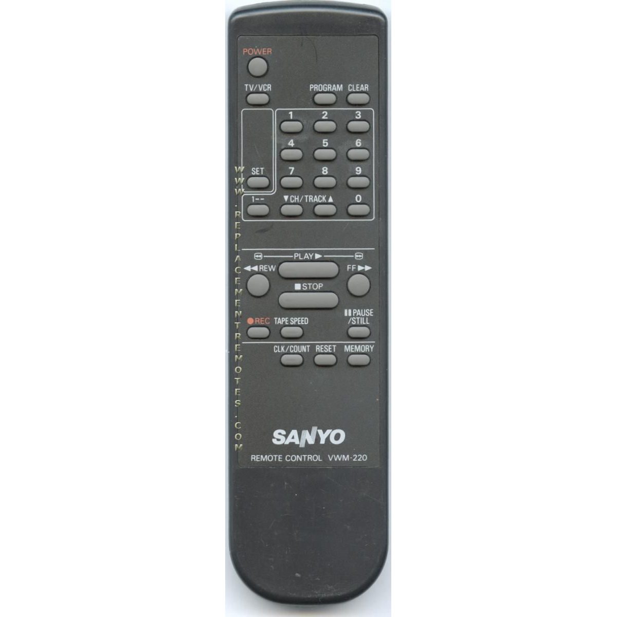 Sanyo VWM220 VCR Remote Control