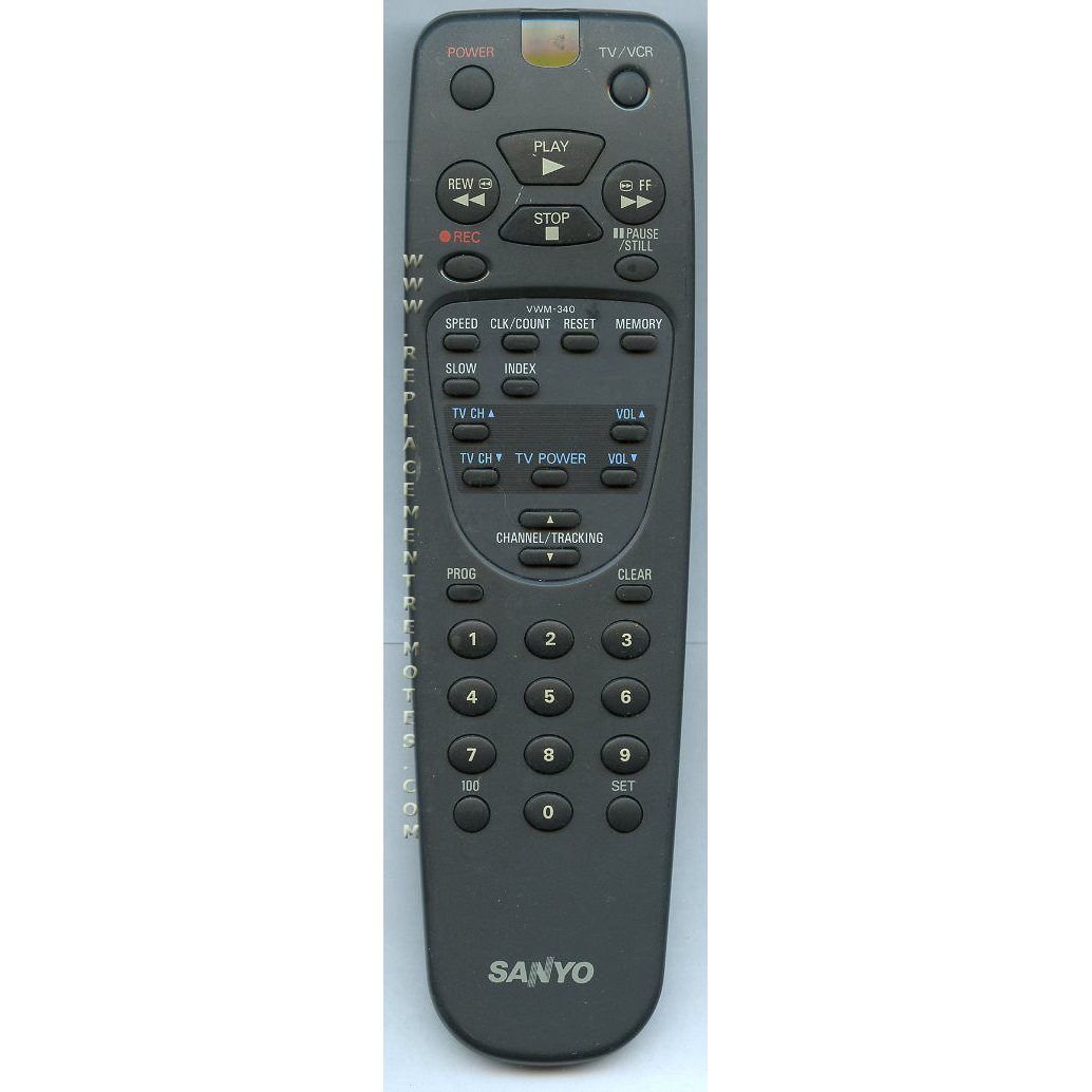 Sanyo VWM340 VCR Remote Control