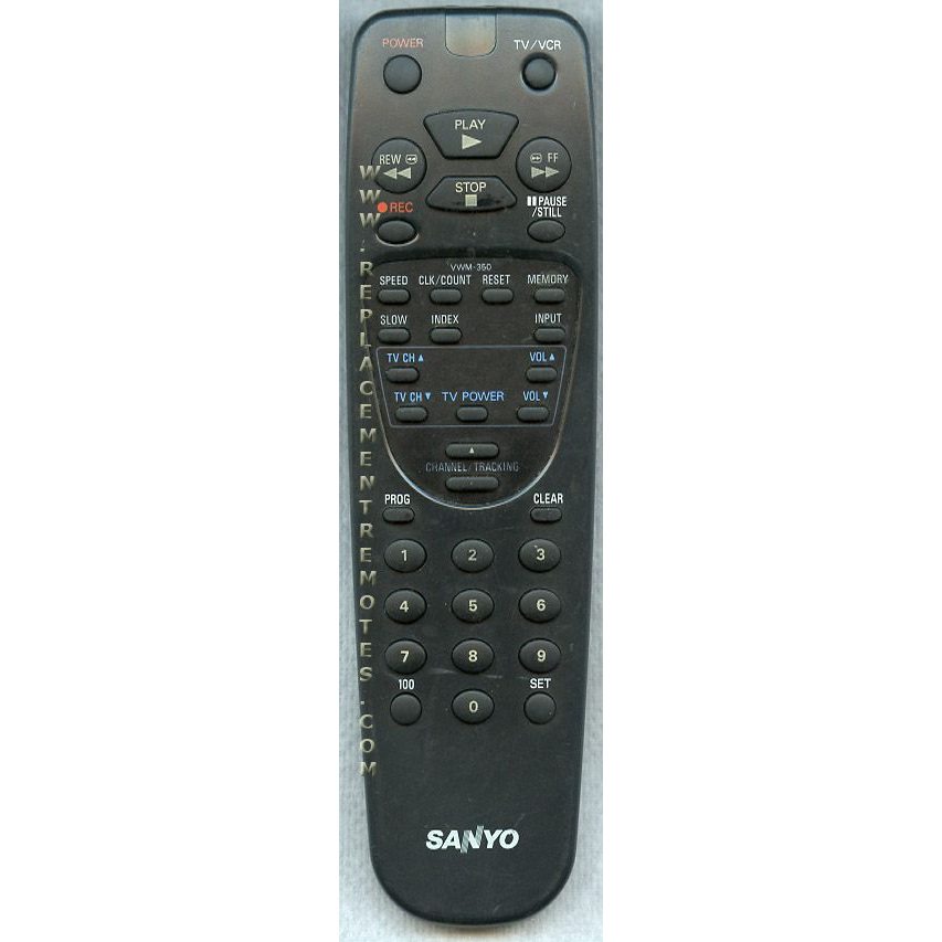 Sanyo VWM350 VCR Remote Control