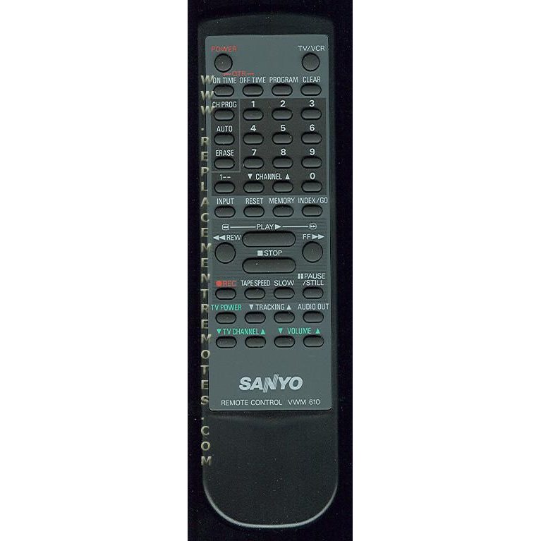 Sanyo VWM610 VCR Remote Control