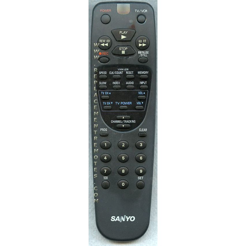 Sanyo VWM638 VCR Remote Control