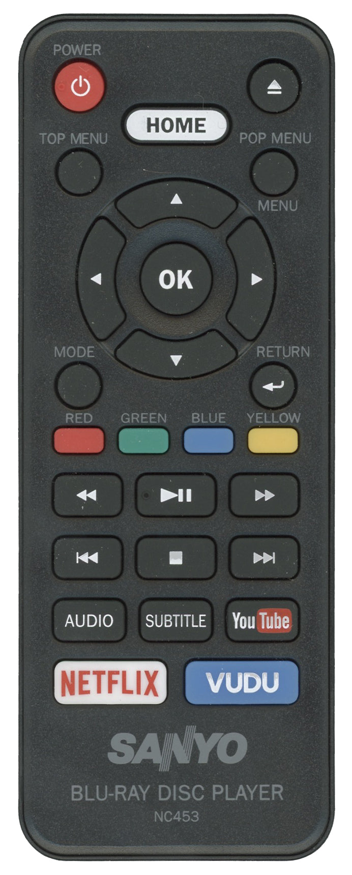 Sanyo NC453UL Blu-ray Remote Control