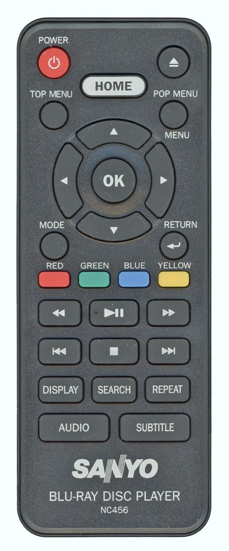 Sanyo NC456 Smart Blu-ray Remote Control