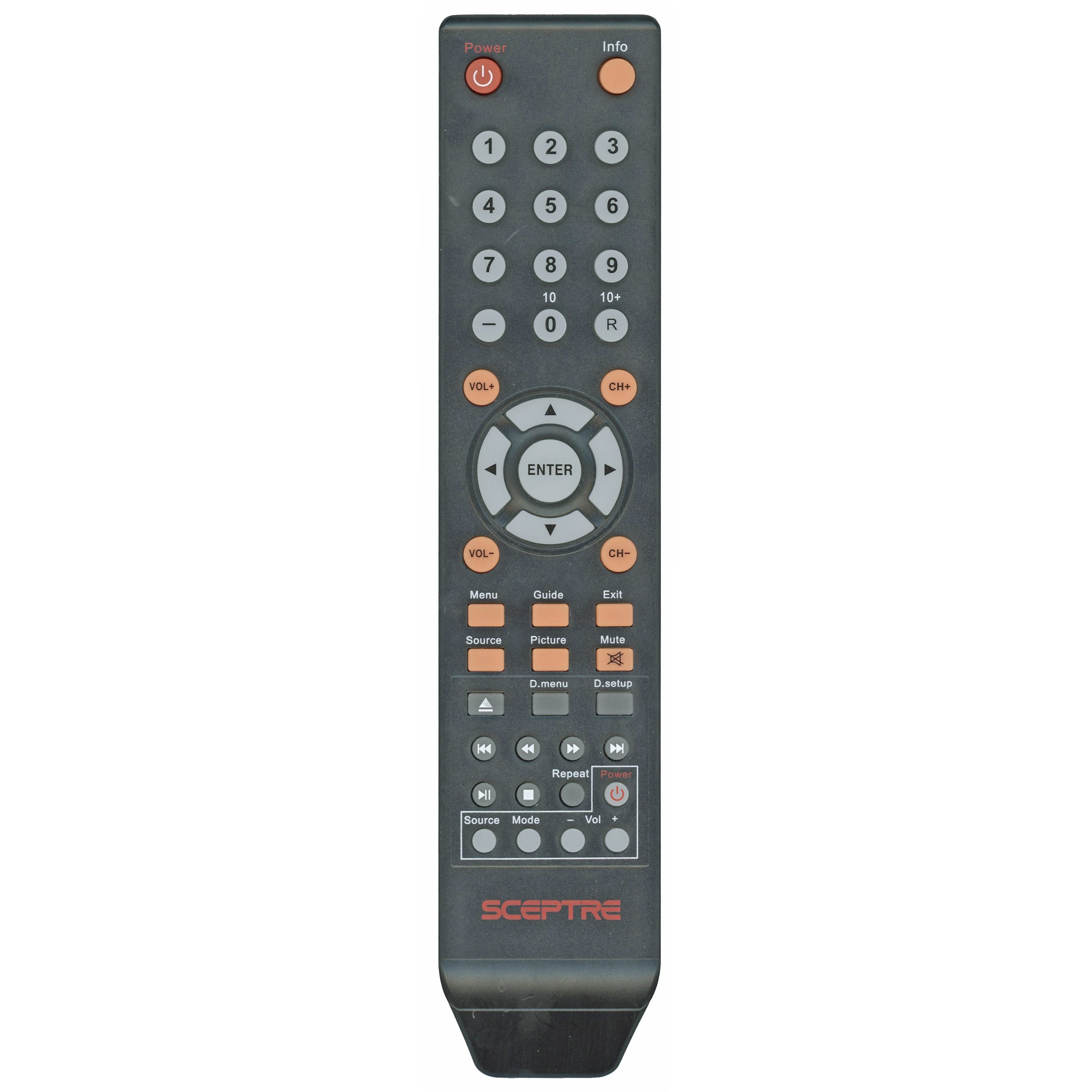 Sceptre E246BVrem TV/DVD Remote Control