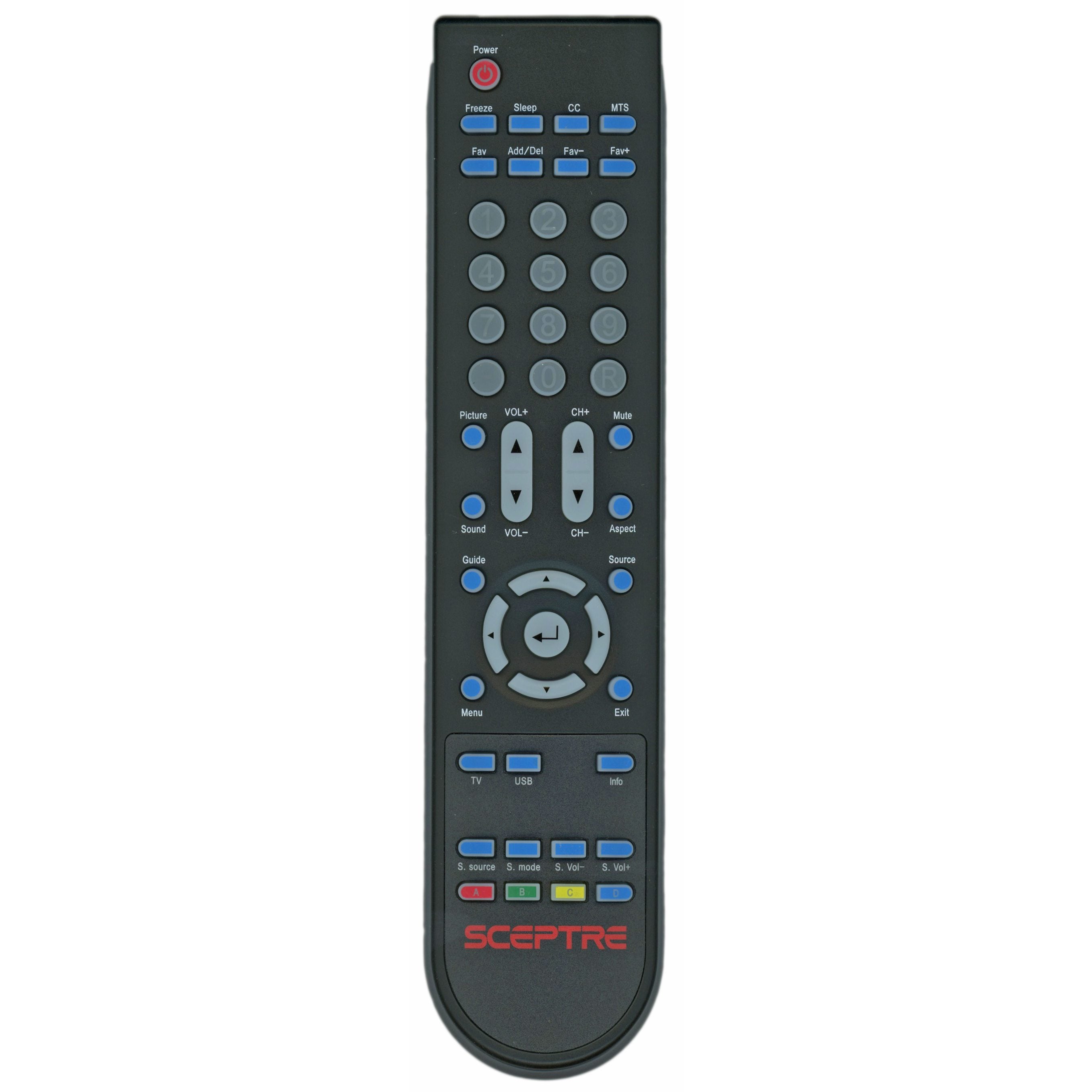 Sceptre KR007B008 TV Remote Control