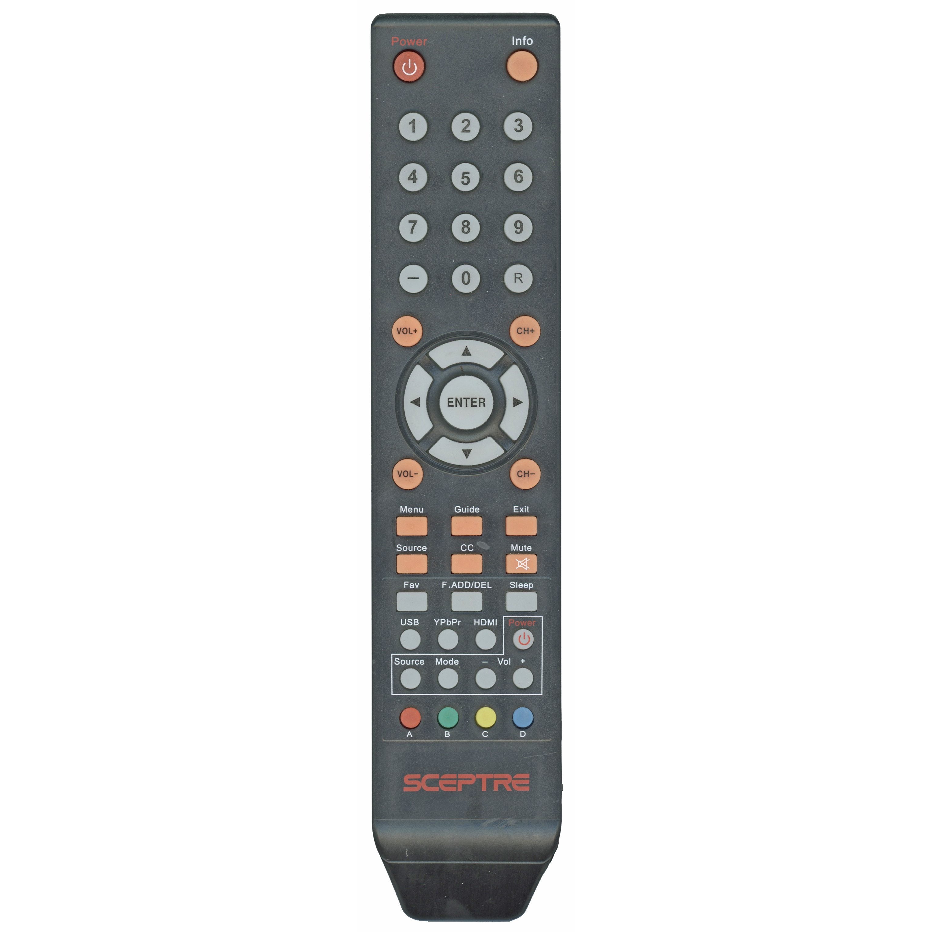 Sceptre X322BVrem TV Remote Control