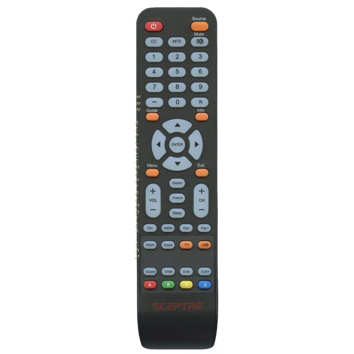 Sceptre X325 TV Remote Control