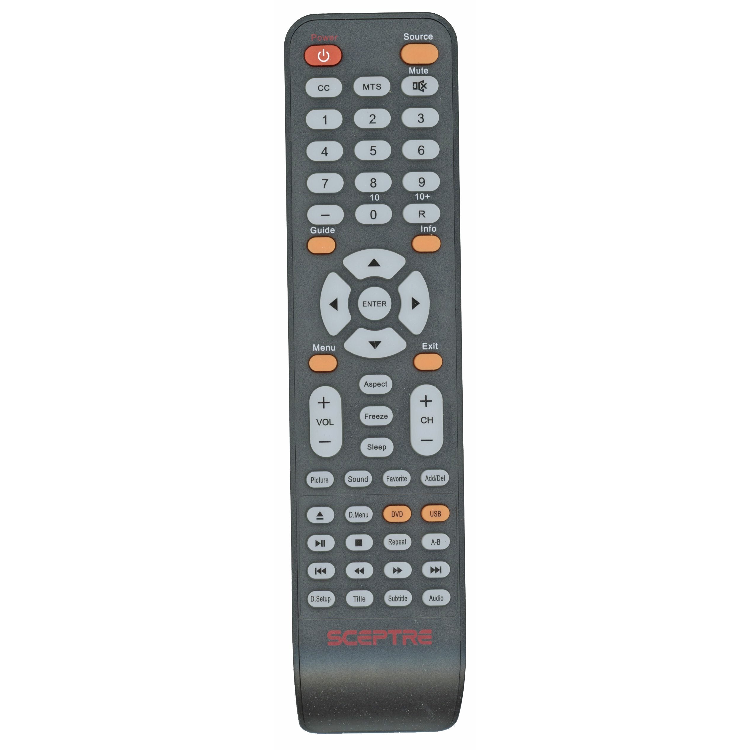 Sceptre X32TVDVD TV/DVD Remote Control