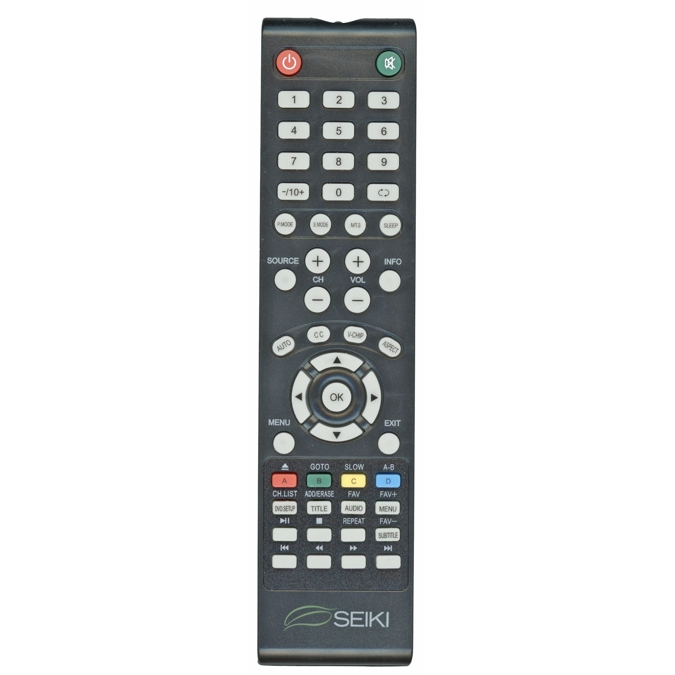 Seiki 84505106B01 TV/DVD Remote Control