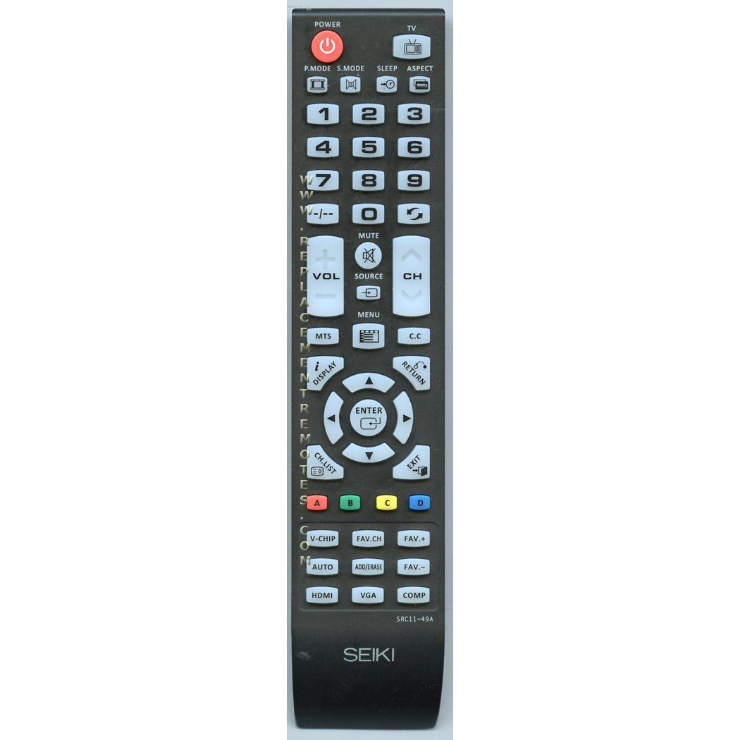 Seiki SRC1149A TV Remote Control