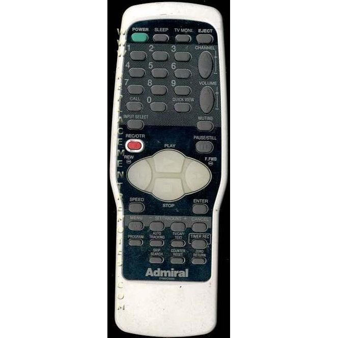 Sharp 07660CG030 Admiral VCR Remote Control