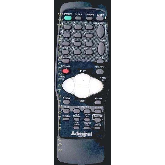 Sharp 07660CG040 Admiral VCR Remote Control