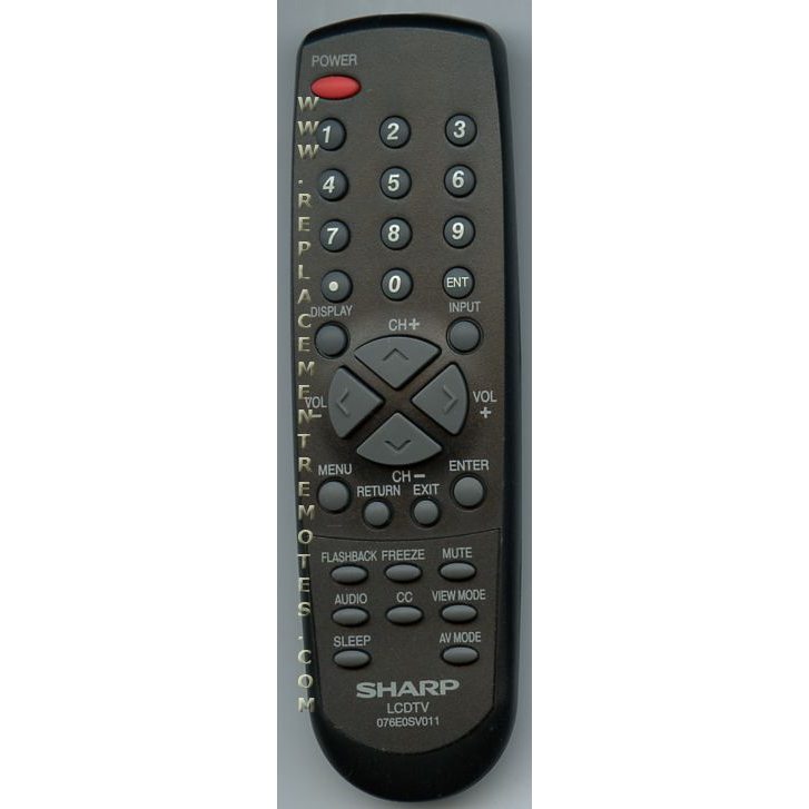 Sharp 076E0SV011 TV Remote Control