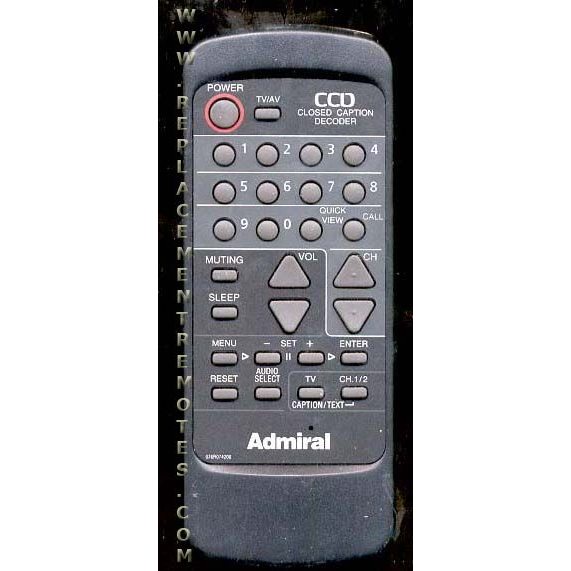 Sharp 076R074200 Admiral TV Remote Control