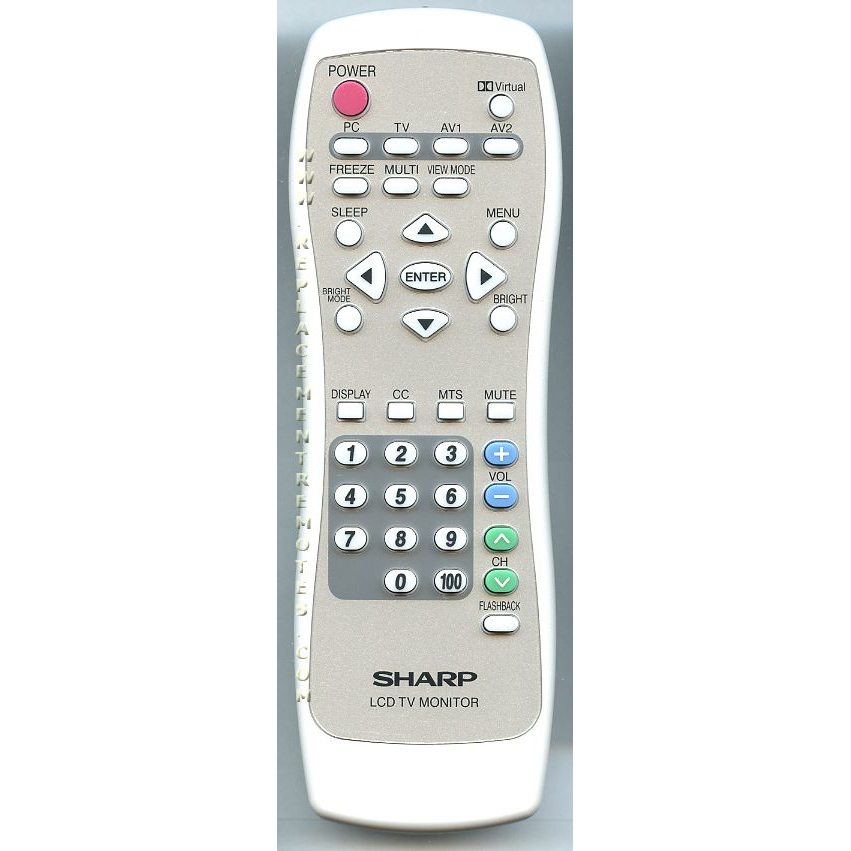 Sharp 0LTLP67932001 Monitor Remote Control