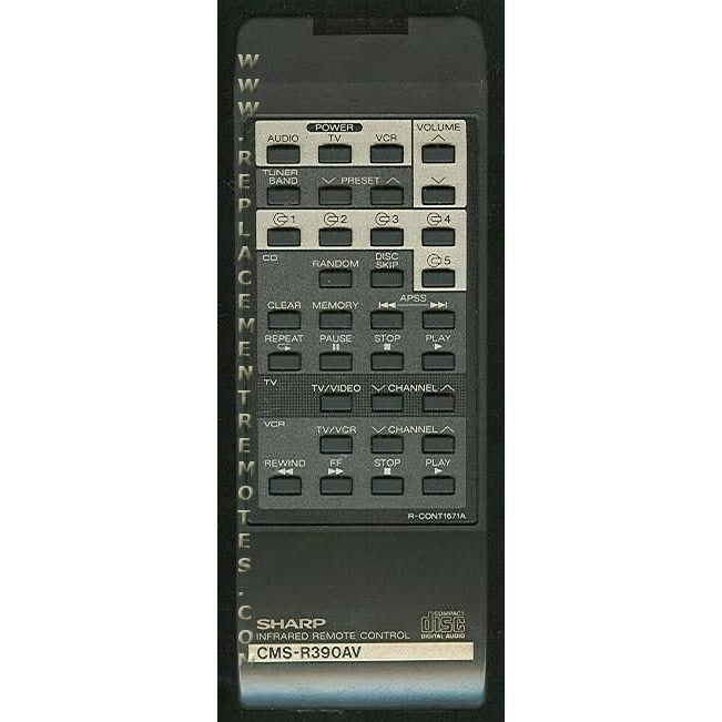 Sharp 92LRCONT1671A CD Remote Control